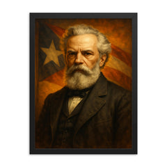 Ramon Emeterio Betances framed print on a plain backdrop in size 18"x24".