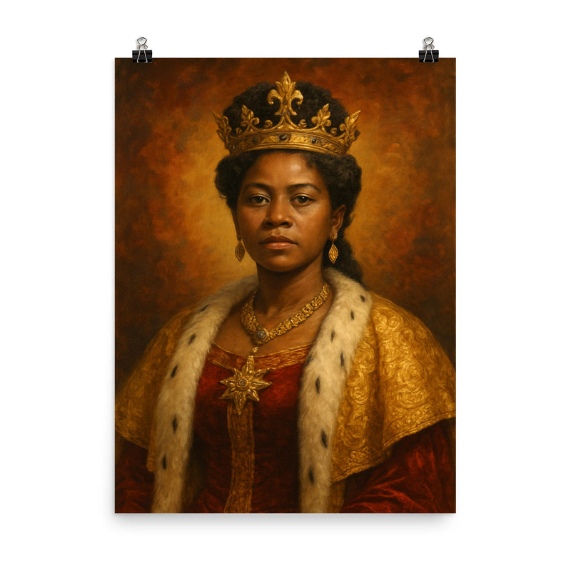 Ranavalona III poster on a plain backdrop in size 8