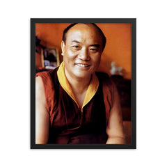 Rangjung Rigpe Dorje framed print on a plain backdrop in size 16"x20".