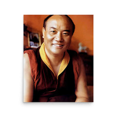 Rangjung Rigpe Dorje poster on a plain backdrop in size 16"x20".