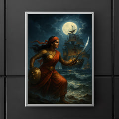 Rani Abbakka confronting Portuguese warships at night poster 5