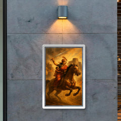Rani Lakshmibai charging from Jhansi fort poster 2