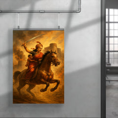 Rani Lakshmibai charging from Jhansi fort poster 4