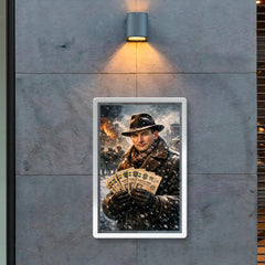 Raoul Wallenberg with protective passports in snow poster 2