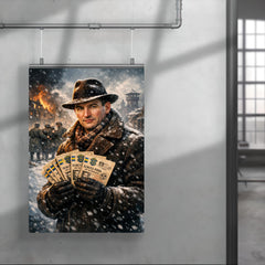 Raoul Wallenberg with protective passports in snow poster 4