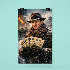 Raoul Wallenberg with protective passports in snow poster 6