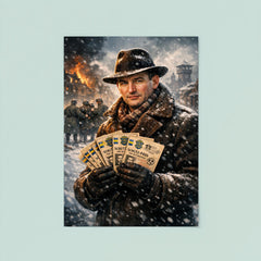 Raoul Wallenberg with protective passports in snow poster 8