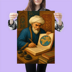 Rashid al Din assembling a world chronicle poster 3