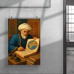 Rashid al Din assembling a world chronicle poster 4