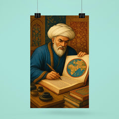 Rashid al Din assembling a world chronicle poster 6