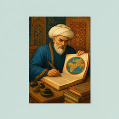 Rashid al Din assembling a world chronicle poster 8