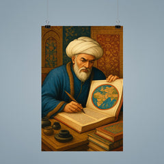 Rashid al Din assembling a world chronicle poster 9