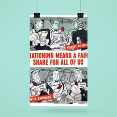 Rationing Means a Fair Share for All of Us - USA, 1940s poster 6