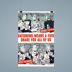 Rationing Means a Fair Share for All of Us - USA, 1940s poster 9