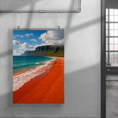 Raudisandur Red Beach Iceland poster 4