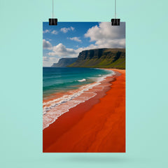 Raudisandur Red Beach Iceland poster 6