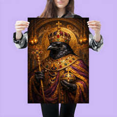 Raven in Byzantine emperor regalia poster 3