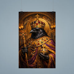 Raven in Byzantine emperor regalia poster 9