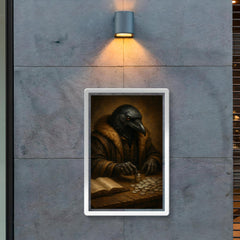 Raven tax collector counting silver in fur lined robes poster 2