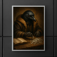 Raven tax collector counting silver in fur lined robes poster 5