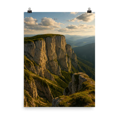 Rax Plateau Cliffs Austria poster on a plain backdrop in size 8"x10".
