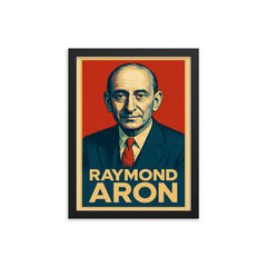 Raymond Aron framed print on a plain backdrop in size 12"x16".