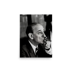 Raymond Aron poster on a plain backdrop in size 12"x16".