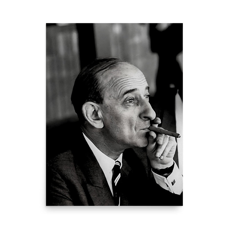 Raymond Aron poster on a plain backdrop in size 18