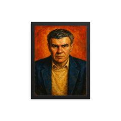 Raymond Carver framed print on a plain backdrop in size 12"x16".