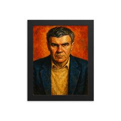 Raymond Carver framed print on a plain backdrop in size 8"x10".