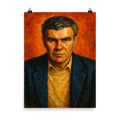 Raymond Carver poster on a plain backdrop in size 8"x10".