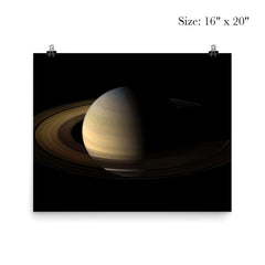 Real picture of Saturn from Cassini official poster 2