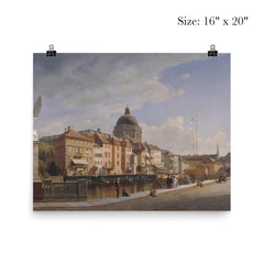 Rear View of the Houses at Schloßfreiheit by Eduard Gaertner poster 2