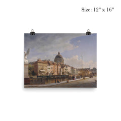 Rear View of the Houses at Schloßfreiheit by Eduard Gaertner poster 3