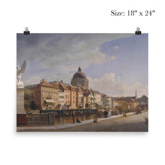 Rear View of the Houses at Schloßfreiheit by Eduard Gaertner poster 5