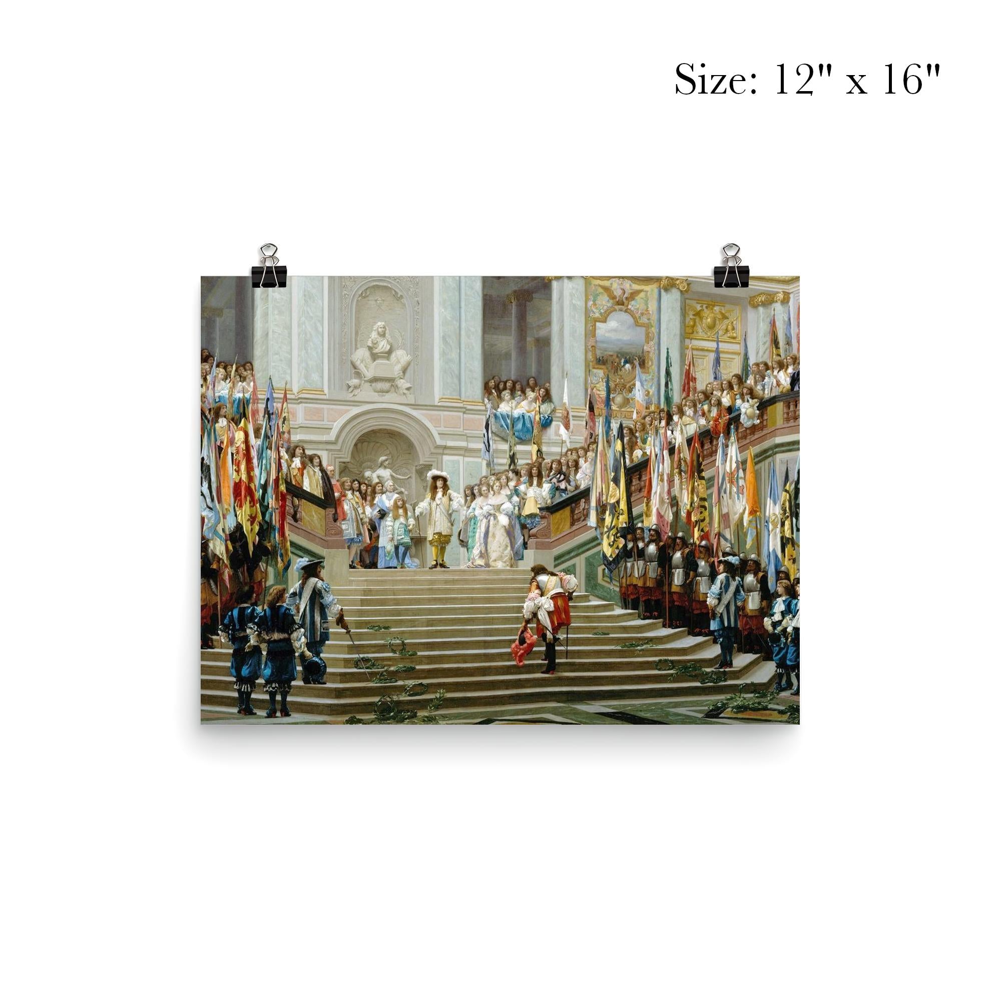 Reception of Le Grand Condé at Versailles by Jean-Léon Gérôme, 1878 poster 3
