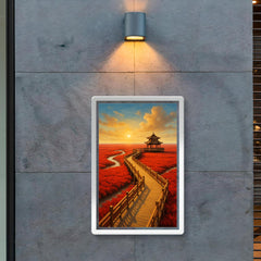 Red Beach Panjin China poster 2