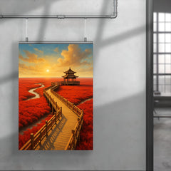 Red Beach Panjin China poster 4