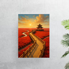 Red Beach Panjin China poster 7