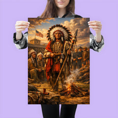 Red Cloud at Fort Laramie council poster 3