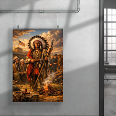 Red Cloud at Fort Laramie council poster 4