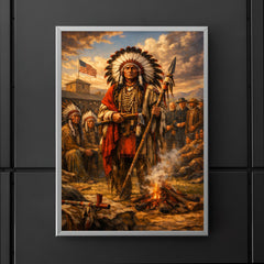 Red Cloud at Fort Laramie council poster 5