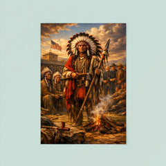 Red Cloud at Fort Laramie council poster 8