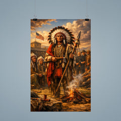 Red Cloud at Fort Laramie council poster 9