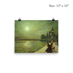 Reflections on the Thames by John Atkinson Grimshaw poster 3