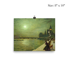 Reflections on the Thames by John Atkinson Grimshaw poster 4