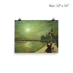 Reflections on the Thames by John Atkinson Grimshaw, 1880 poster 3