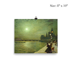 Reflections on the Thames by John Atkinson Grimshaw, 1880 poster 4