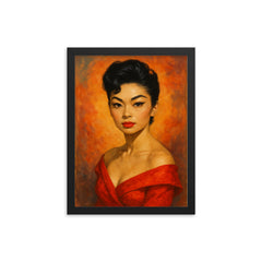 Reiko Sato framed print on a plain backdrop in size 12"x16".