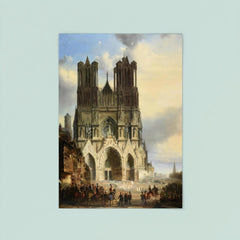 Reims Cathedral with a Medieval Procession by David Roberts poster 8